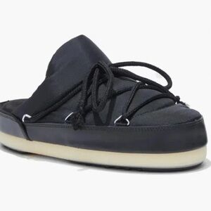 Moon Boot Black Mules Sleek Slip-On Comfort